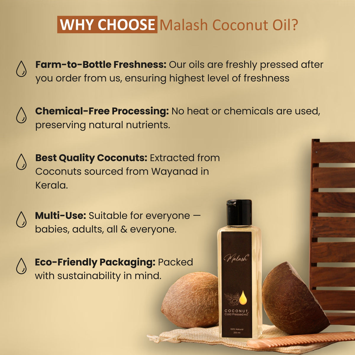 Malash Coconut Cold-Pressed Oil