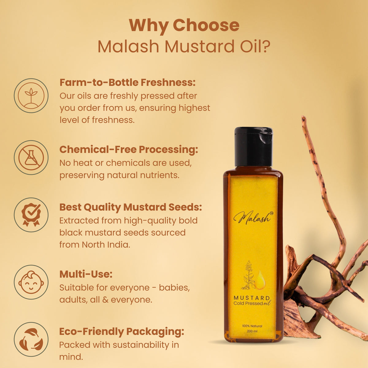 Malash Mustard Cold Pressed Oil