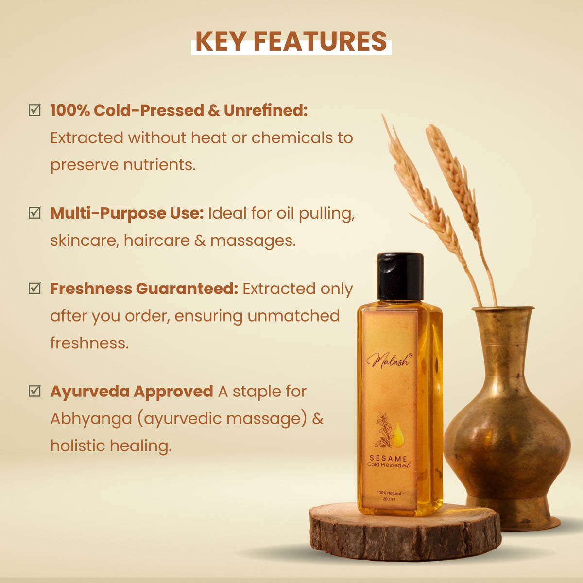Malash Sesame Cold Pressed Oil